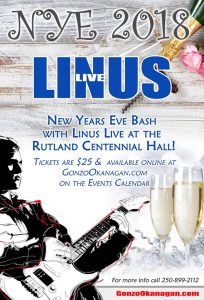 Linus band live music on New Years Eve at the Rutland Centennial Hall